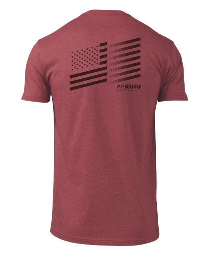 KUIU Solid Flag Fade T-Shirt | Cardinal