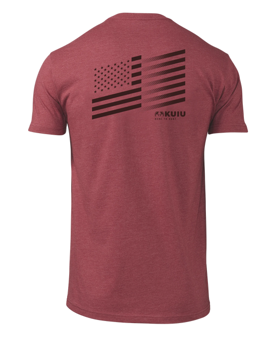 KUIU Solid Flag Fade T-Shirt | Cardinal