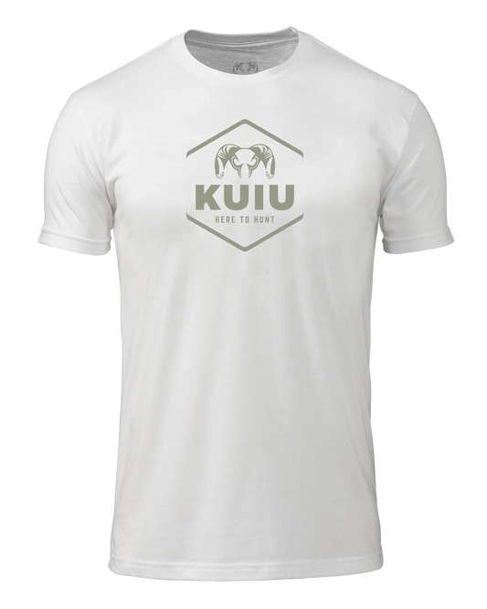 KUIU Stacked Here to Hunt T-Shirt | White