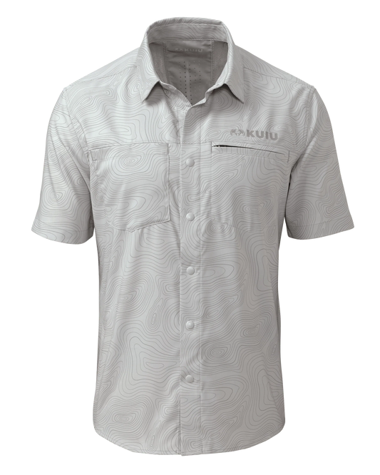 Mesa Vented SS Snap Shirt Topo | Fog Topo Print