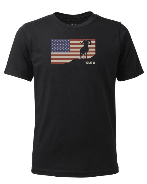Youth Ram Flag T-Shirt | Black