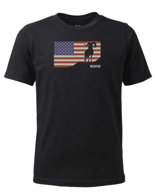 Youth Ram Flag T-Shirt | Black