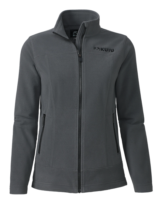 Women's Border Fleece Full Zip | Gunmetal