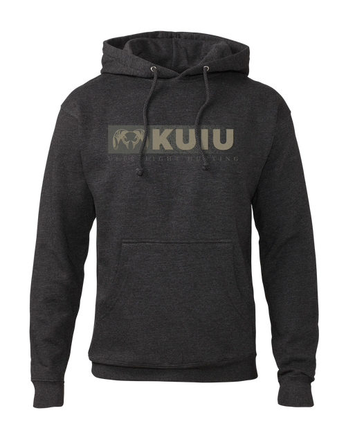 KUIU Distressed Logo Hoodie | Charcoal