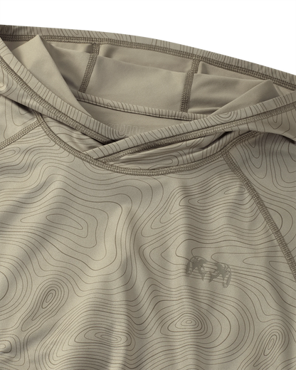 Gila LS Hoodie Topo | Bone Topo Print