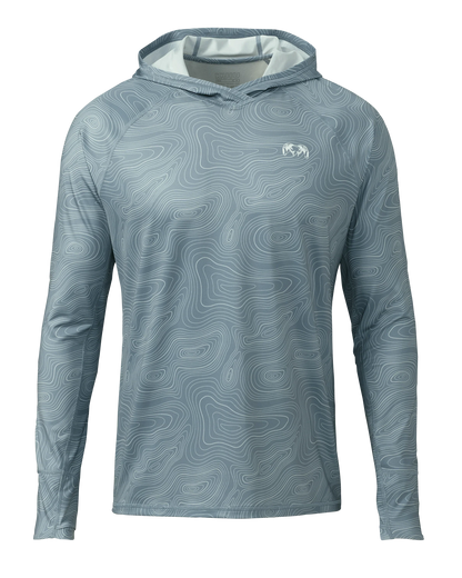 Gila LS Hoodie Topo | Glacier Topo Print