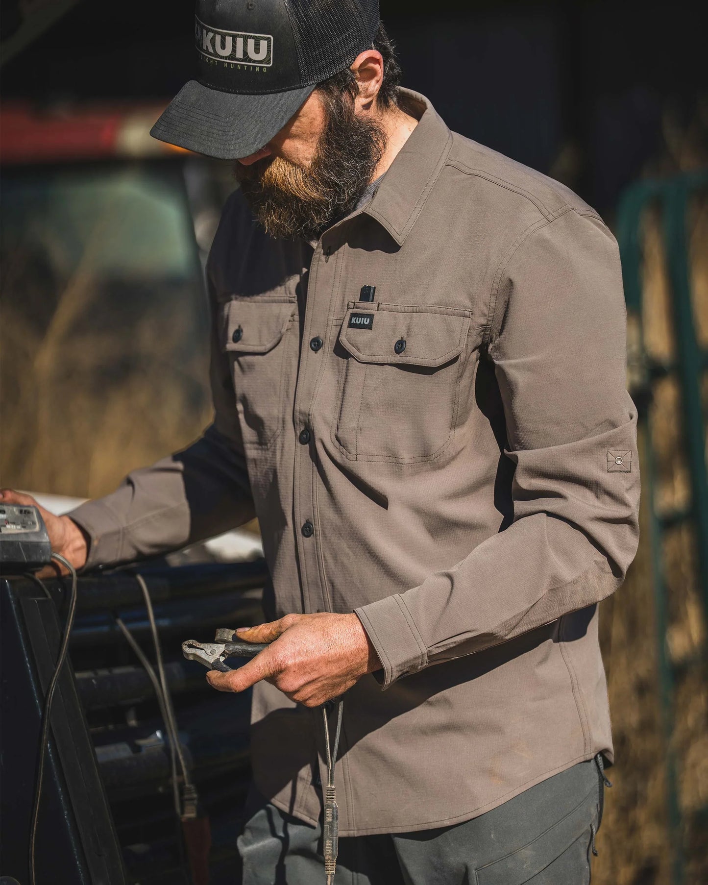 Gauge LS Work Shirt | Asphalt