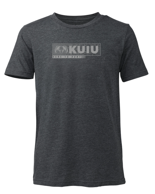 Youth Here to Hunt Gritstone T-Shirt | Charcoal