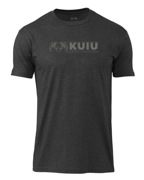 KUIU Here to Hunt Logo T-Shirt | Charcoal
