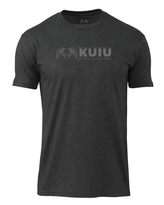 KUIU Here to Hunt Logo T-Shirt | Charcoal